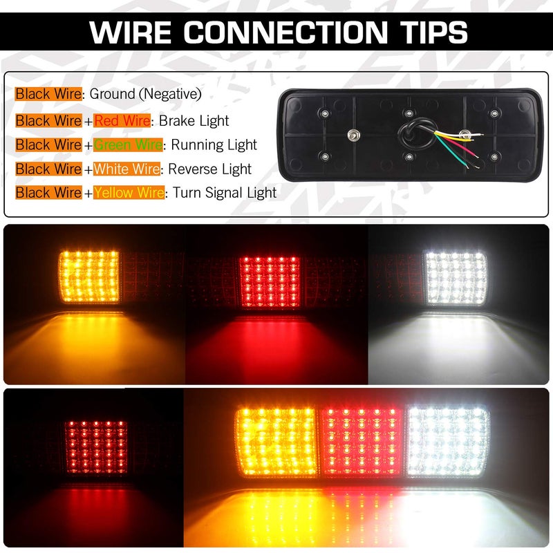 LINKITOM 75 LED Truck Tail Light Bar, Super Bright 12v Turn Signal Brake Reverse Taillight for Truck Boat Snowmobile Trailer Pickup RV Camper UTV UTE Vans (2PCS) - Image 5